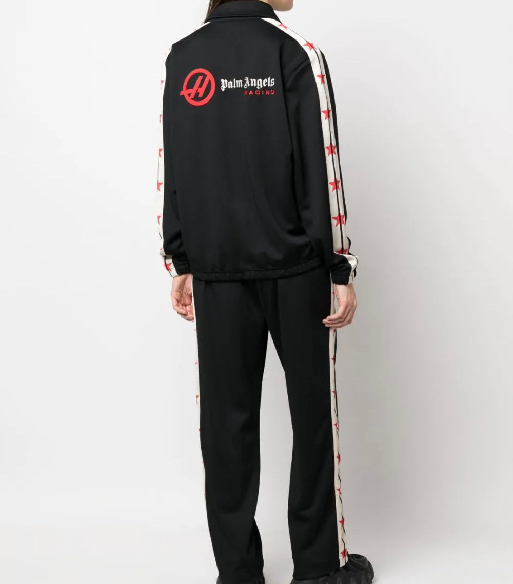 Palm Angels raging star-print jacket Black