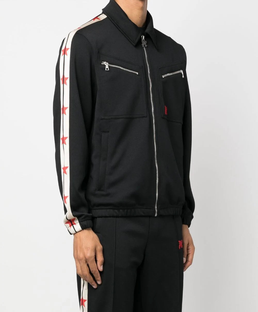 Palm Angels raging star-print jacket Black