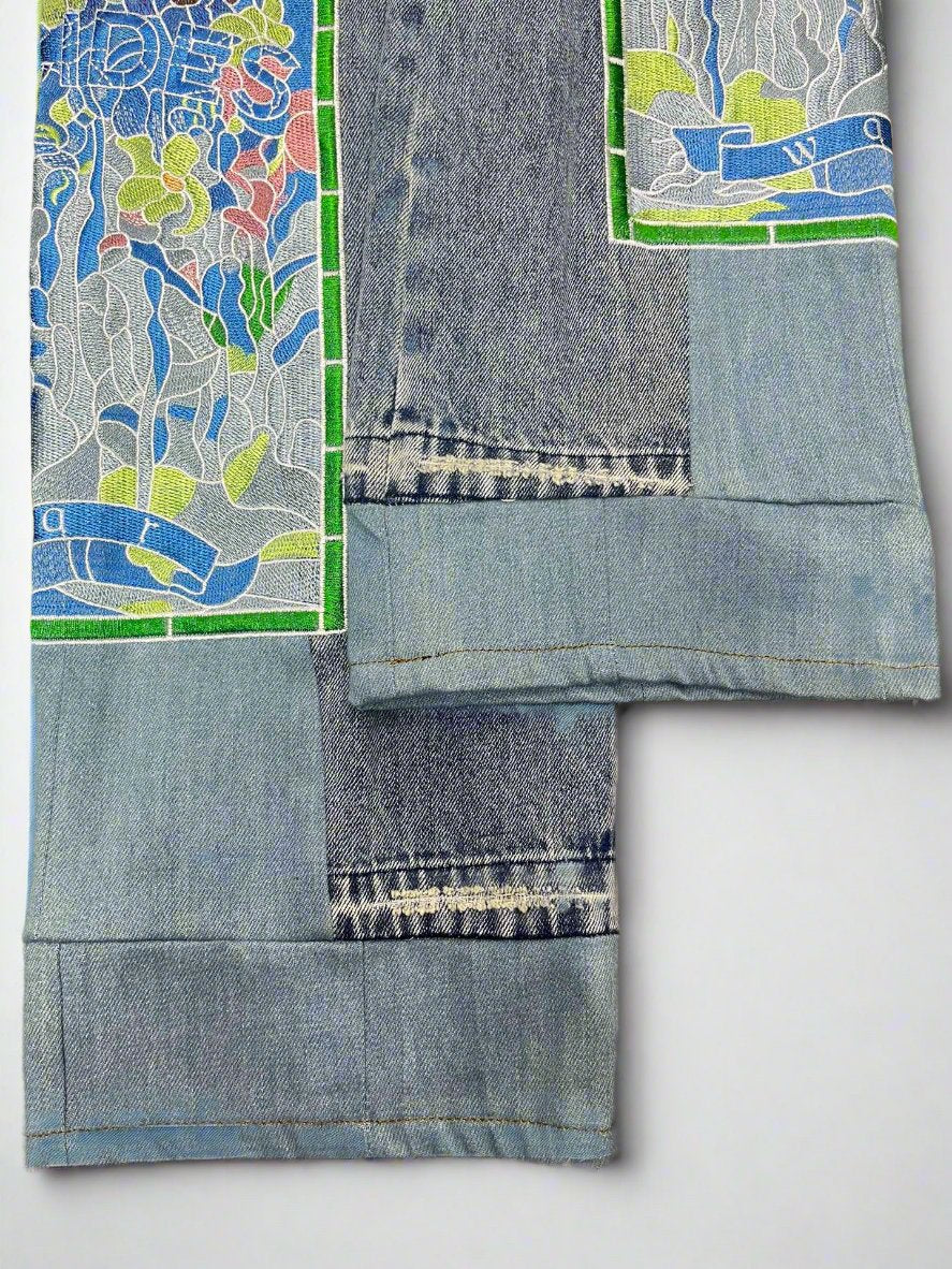 CowBoy Embroidered Denim