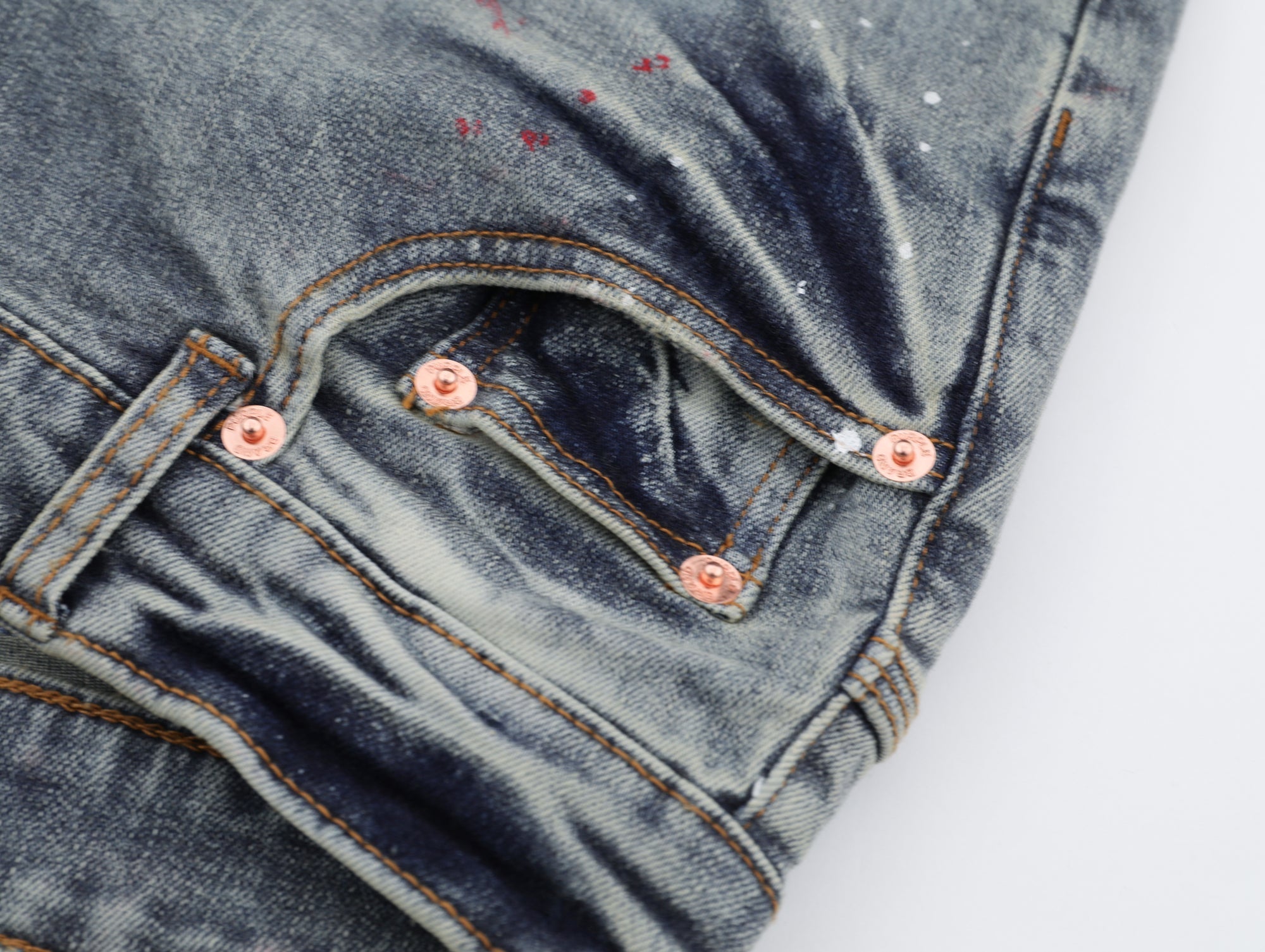 P505 Red/White dotted Jeans