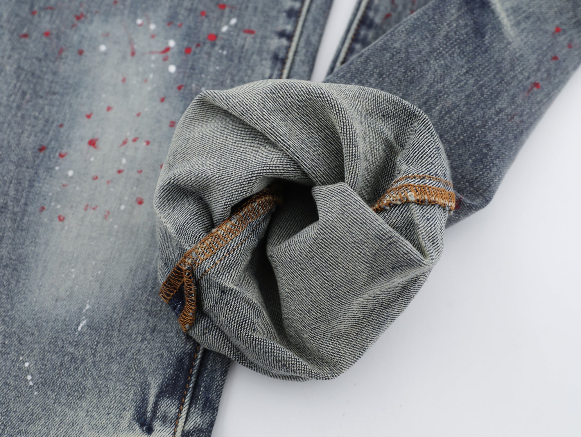 P505 Red/White dotted Jeans