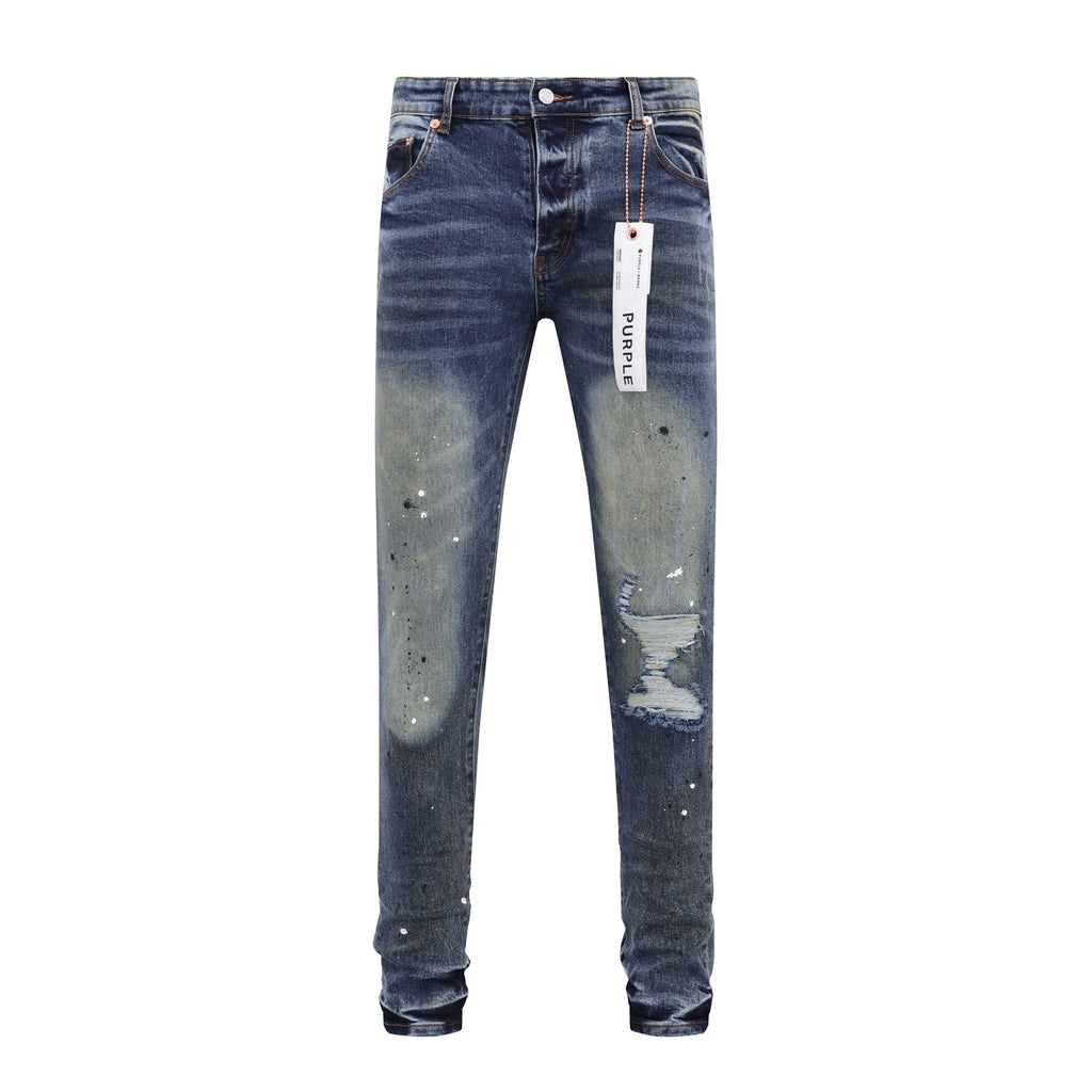 P503 Blue Painted Jeans