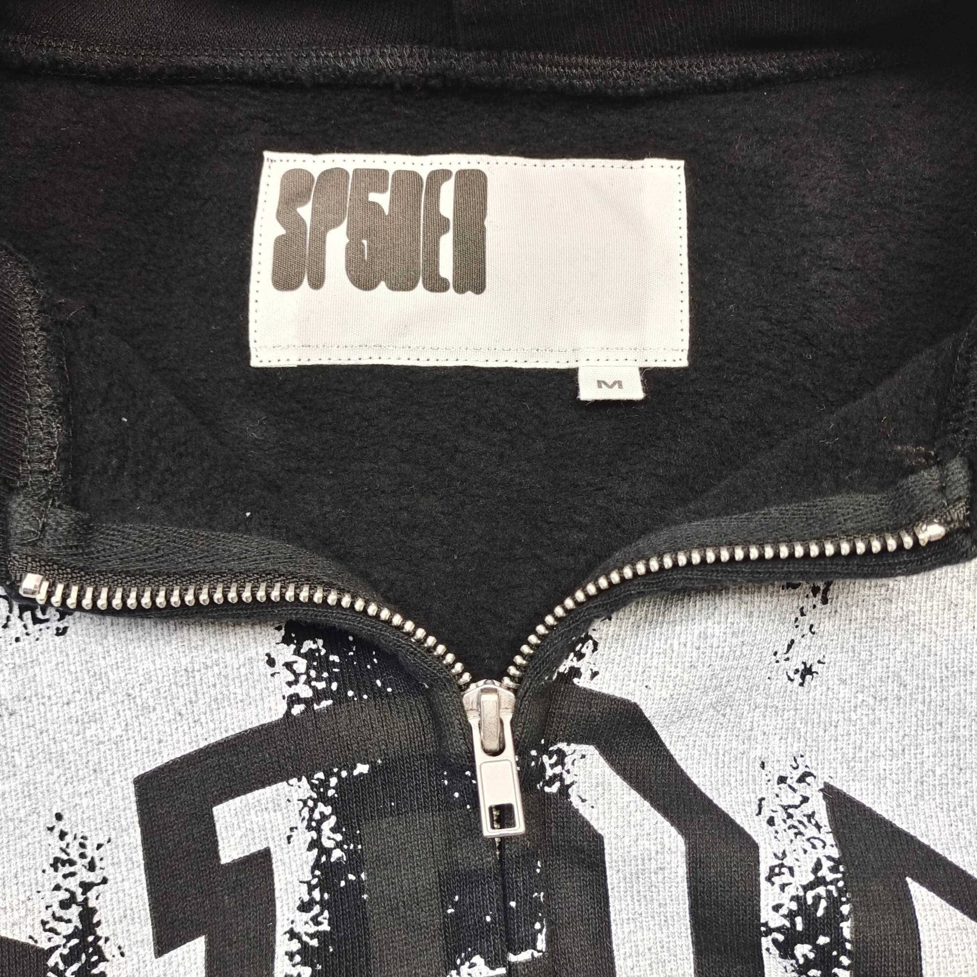 Sp5der SP555 Zip Hoodie Black
