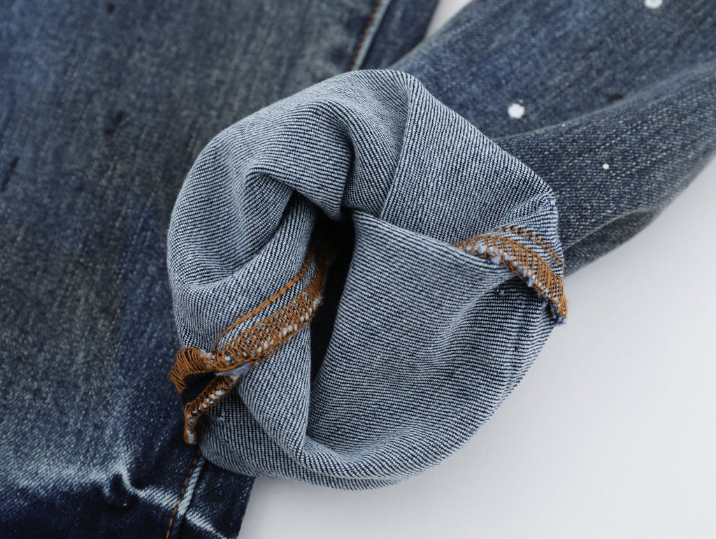 P503 Blue Painted Jeans