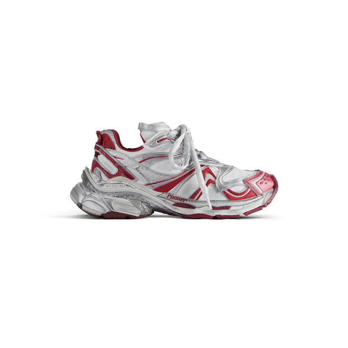 Men's Runner 2.0 Sneaker in Off White/red/brown
