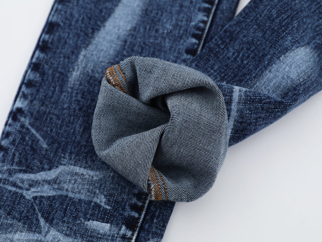 P133 Blue Brushed Jeans