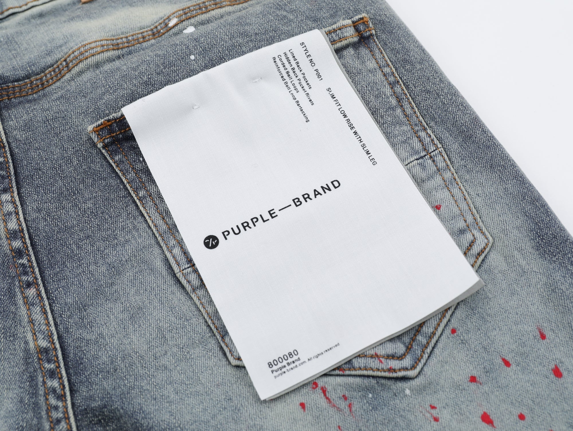 P505 Red/White dotted Jeans