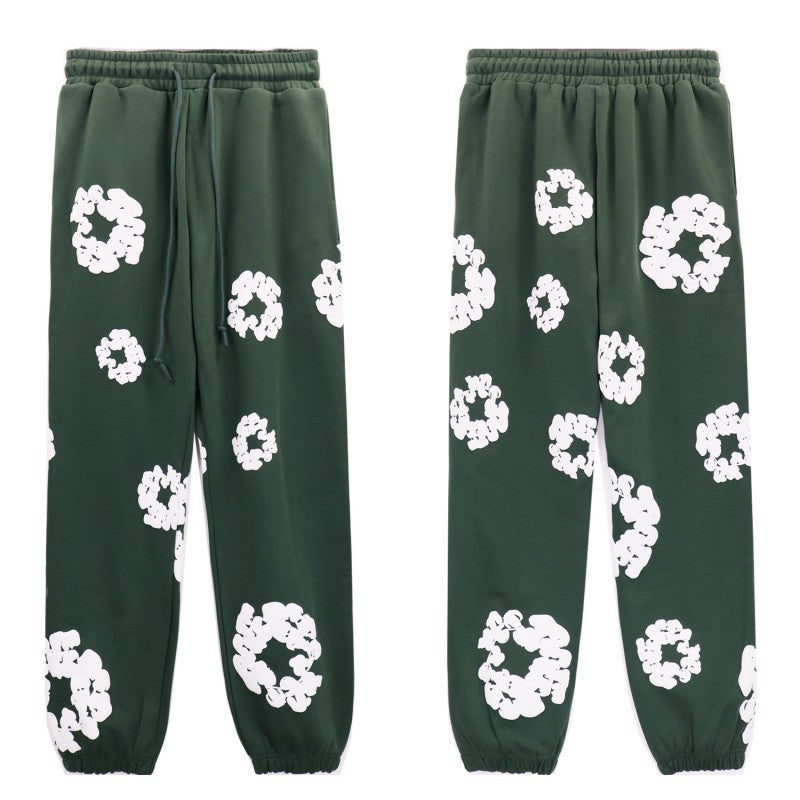 DT 'Cotton Wreath Dark Green' Sweat Pants