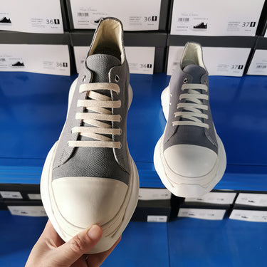 Grey Abstract Low Sneakers