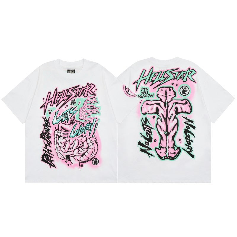 HSTAR 'No Guts No Glory White/Pink PTP' Tee
