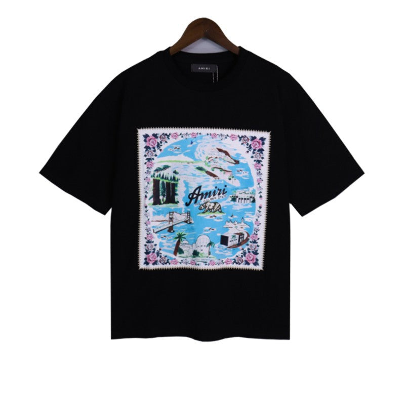 AM 'California Hawaiian' Black Tee