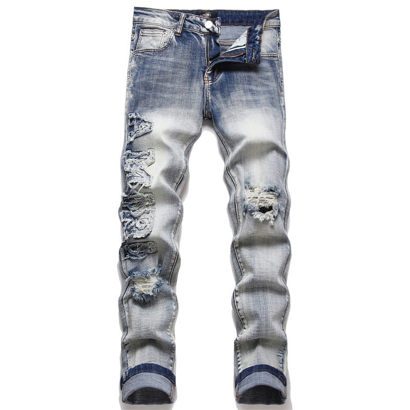 'Logoed Ripped Denim' Jeans