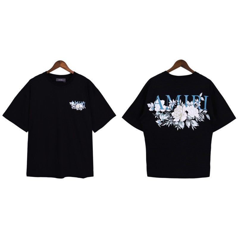 AM 'Boke Flower'Black Tee