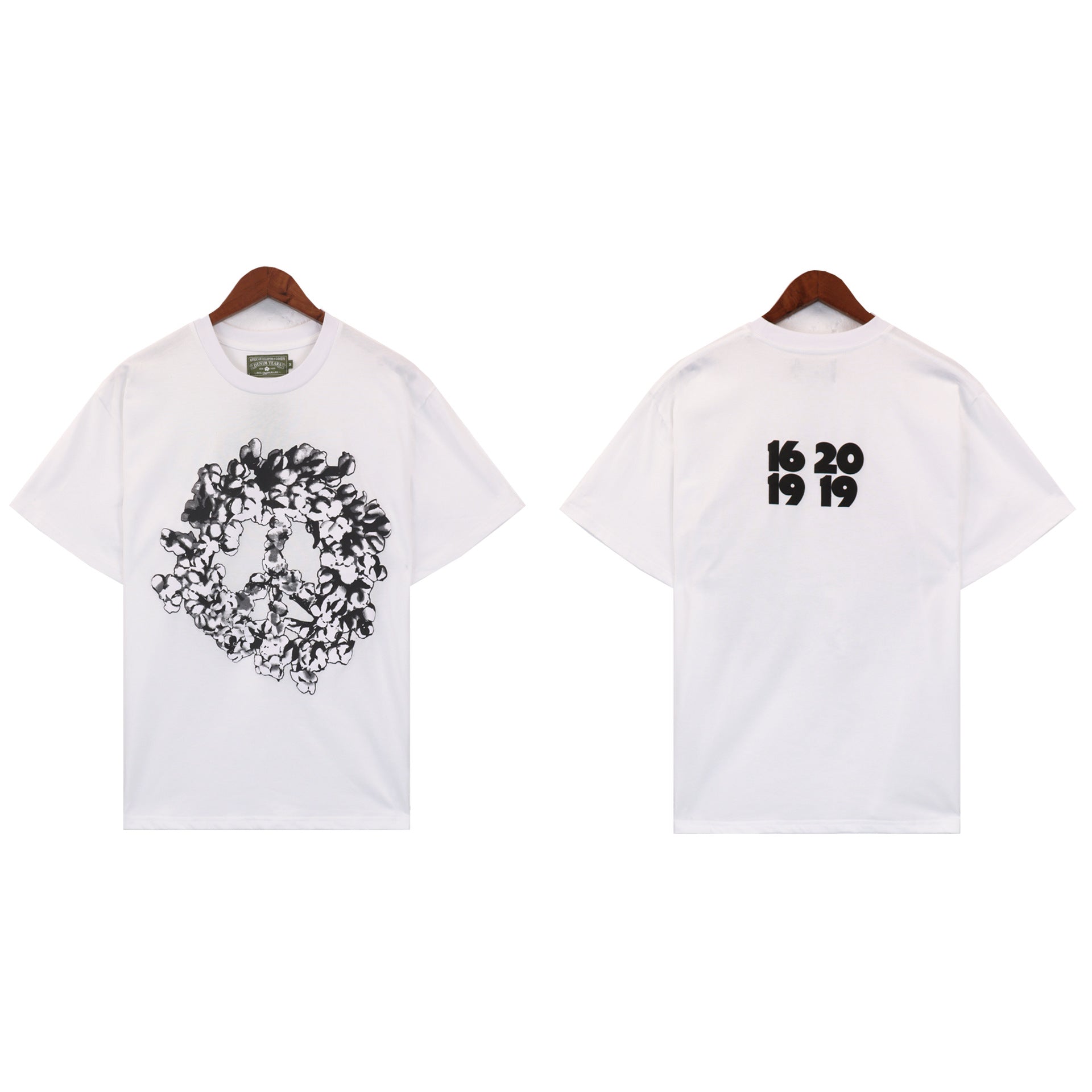 DT 'Cotton Wreath Peace University' White Tee