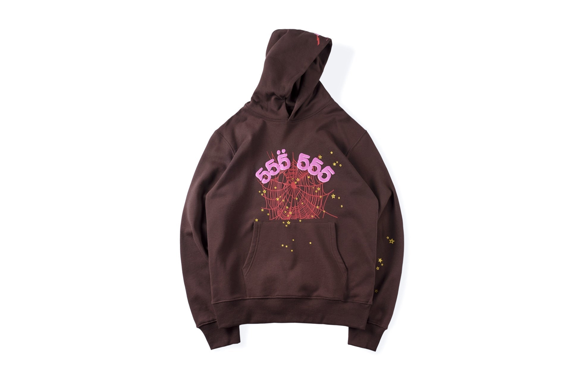 Spider Angel Numbers Brown Hoodie