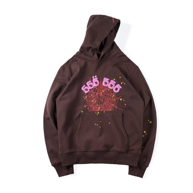 Spider Angel Numbers Brown Hoodie