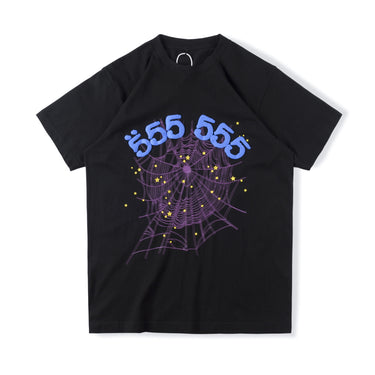 Black Blue Angle Numbers Spider Shirt