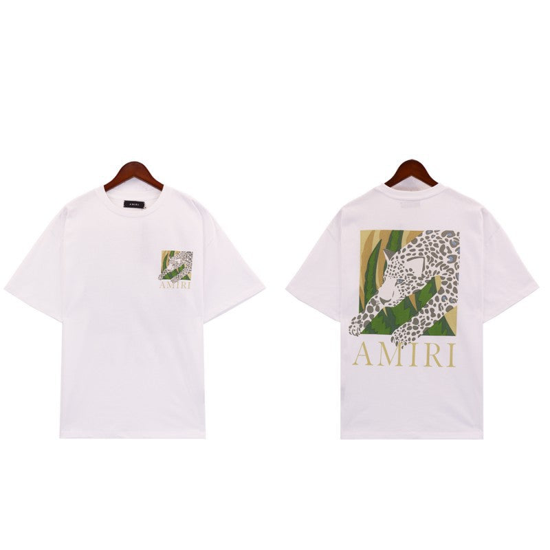 AM 'Cheetah Logo' White Tee