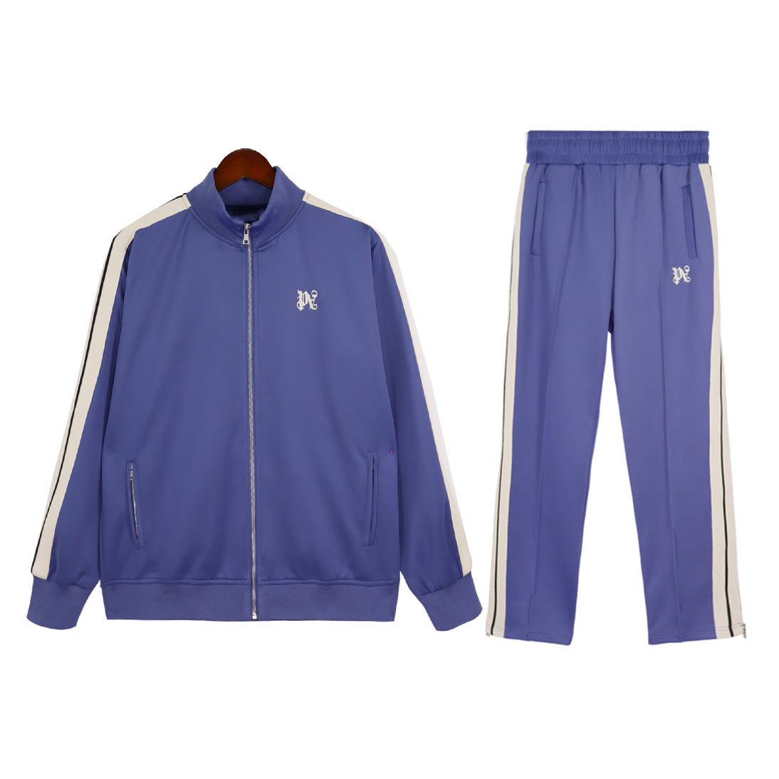 Paln Angles Track embroidered Purple