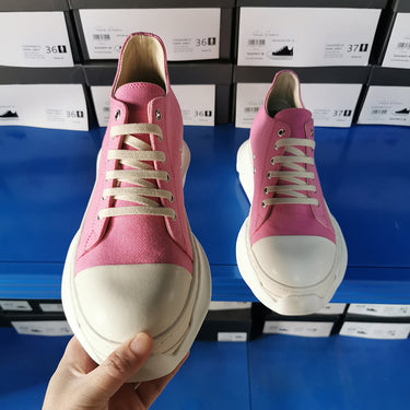 Pink Abstract Low Sneakers