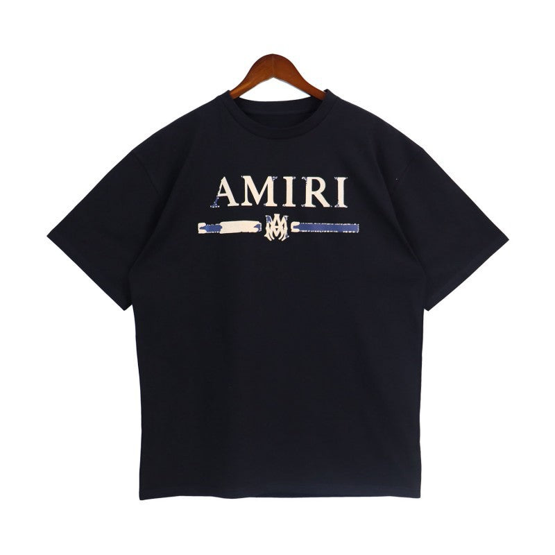 AM 'Applique Bar Black' Tee