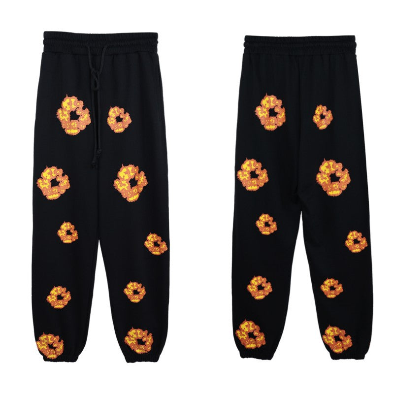DT 'Offset Wreath Black' Sweat Pants