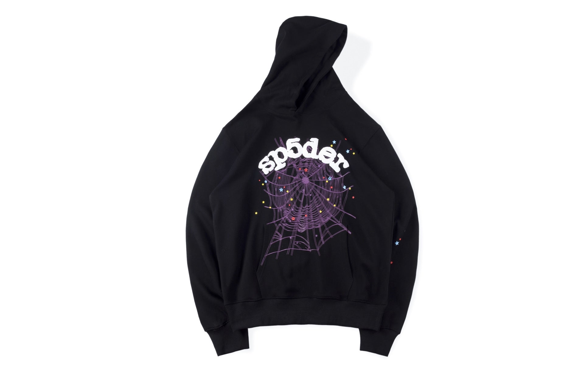 Black Purple web Spider hoodie