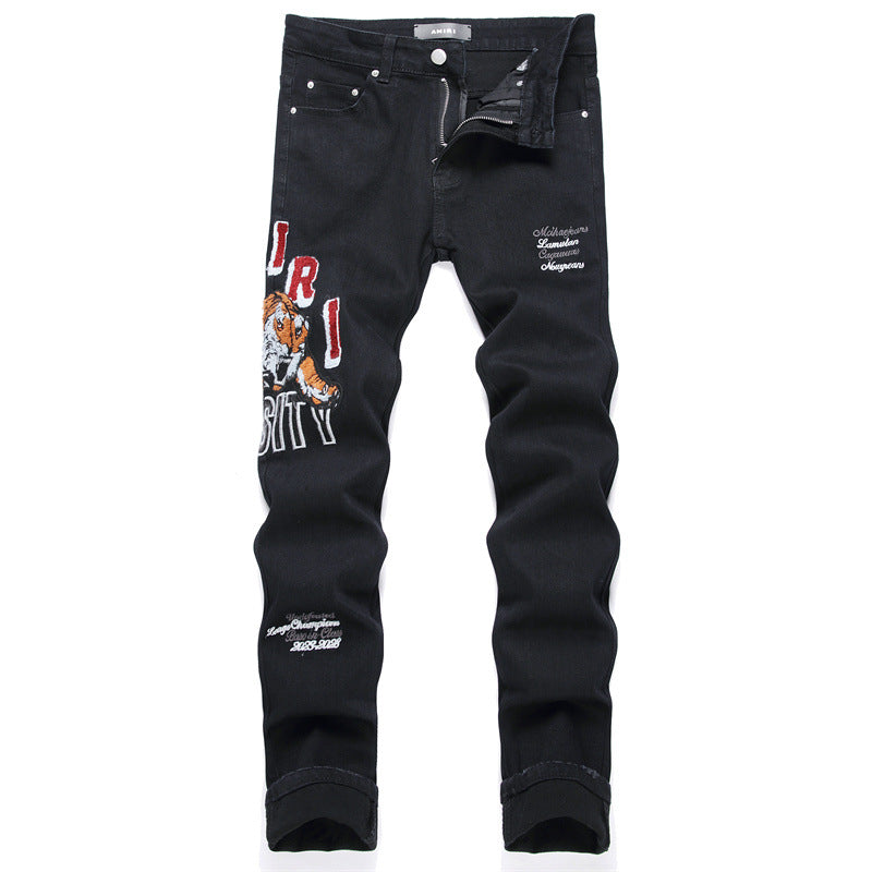 'Black Varsity' Jeans
