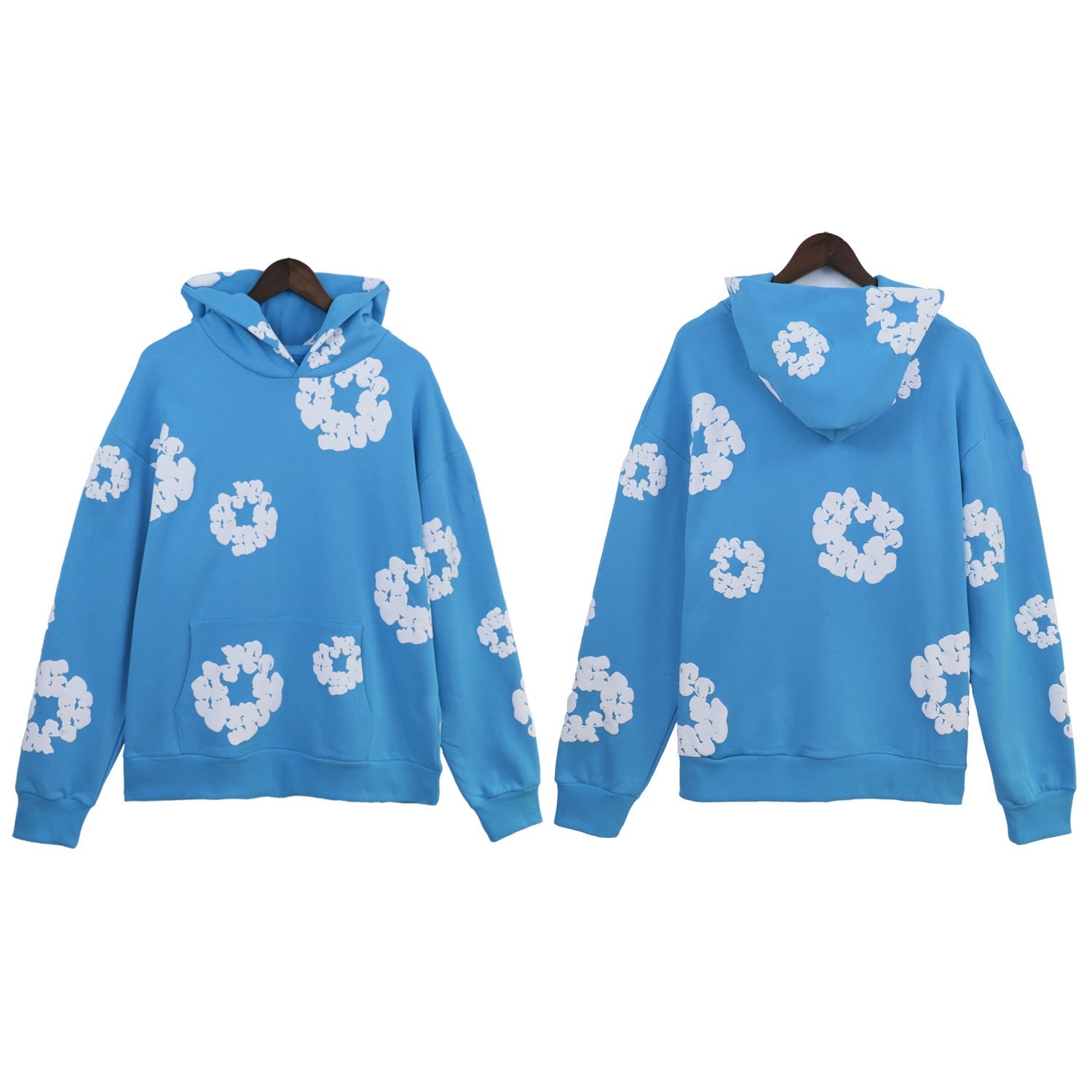 DT 'Cotton Wreath Sky Blue' Hoodie