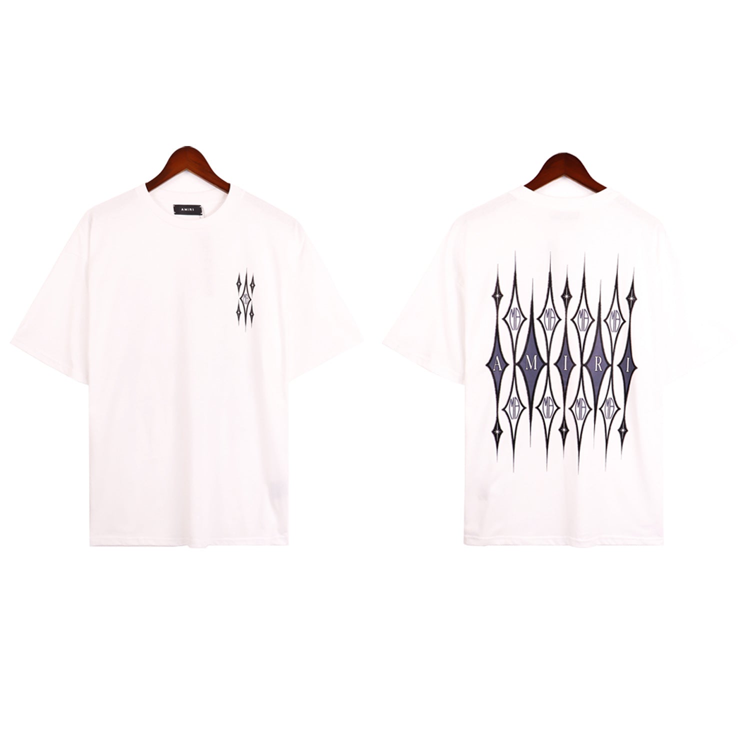 AM 'Argyle Monogram' White Tee