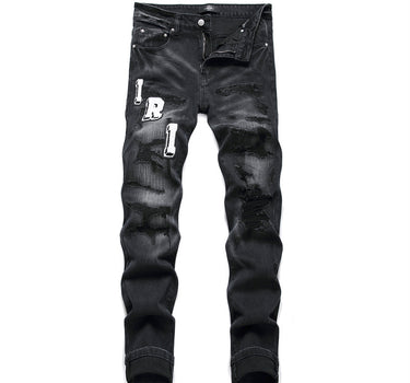 'Black Miri Logo Ripped' Jeans