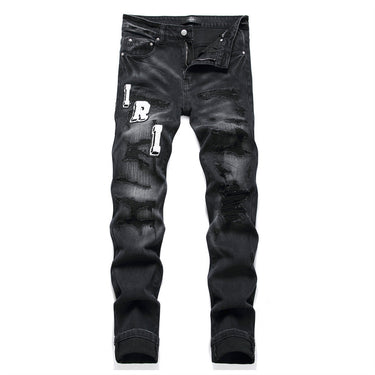 'Black Miri Logo Ripped' Jeans