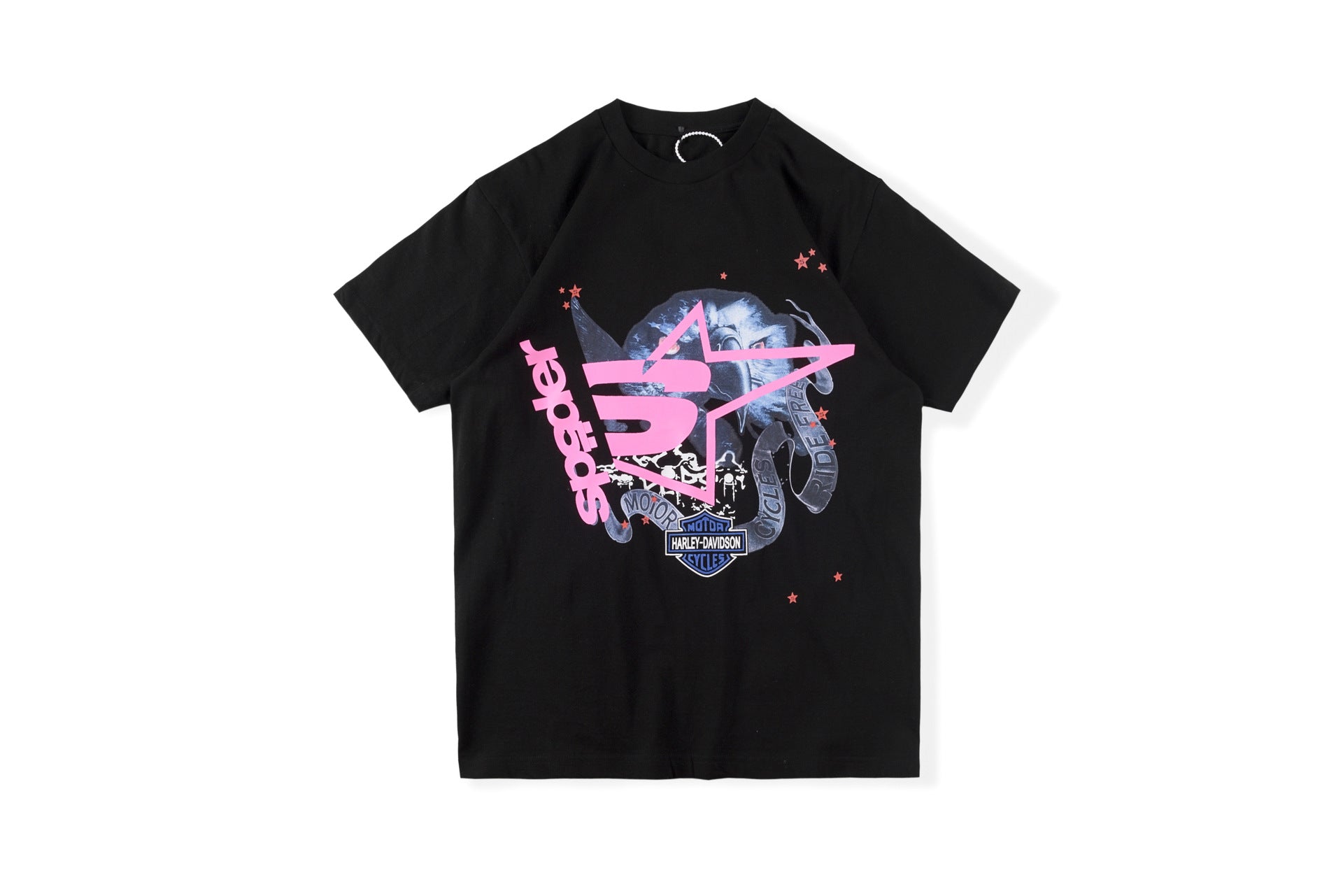 Black Spider X Harley pink Shirt