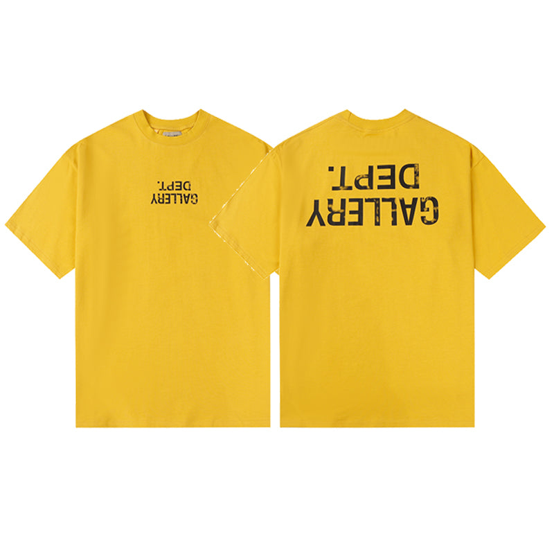 Gal 'Upside Down Logo' Yellow Tee