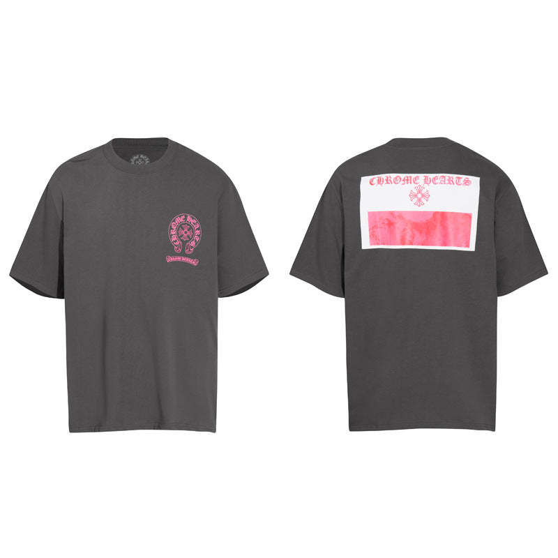 CH 'Classic Horseshoe' Tee Grey/Pink