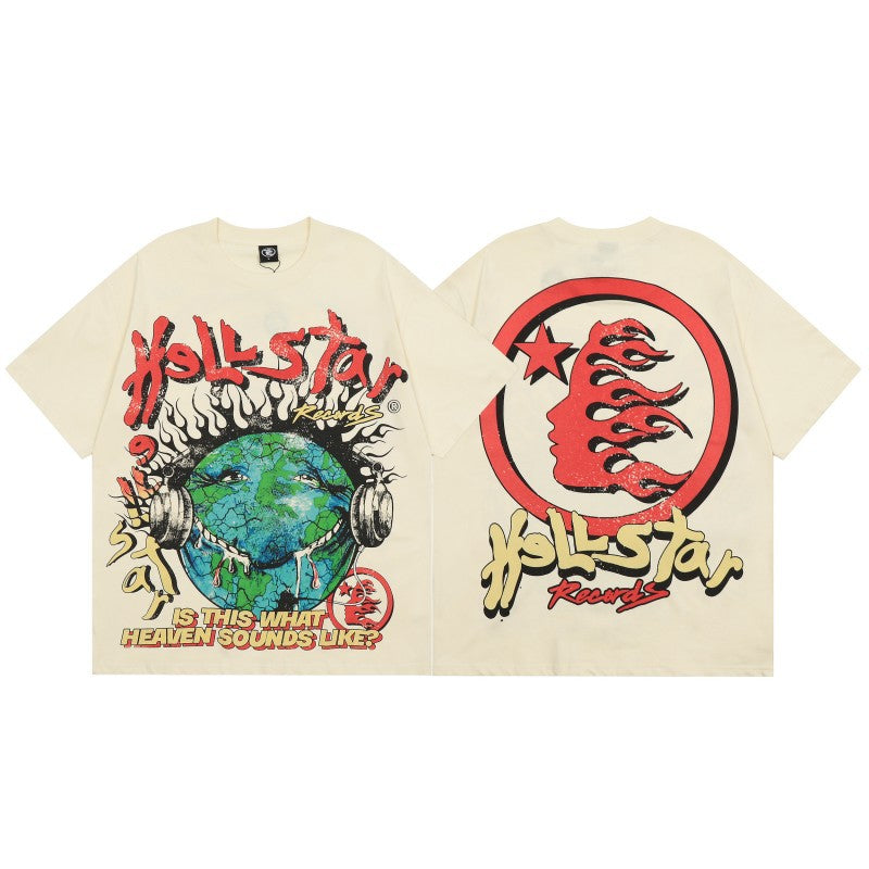 HSTAR 'Globe' Cream Tee