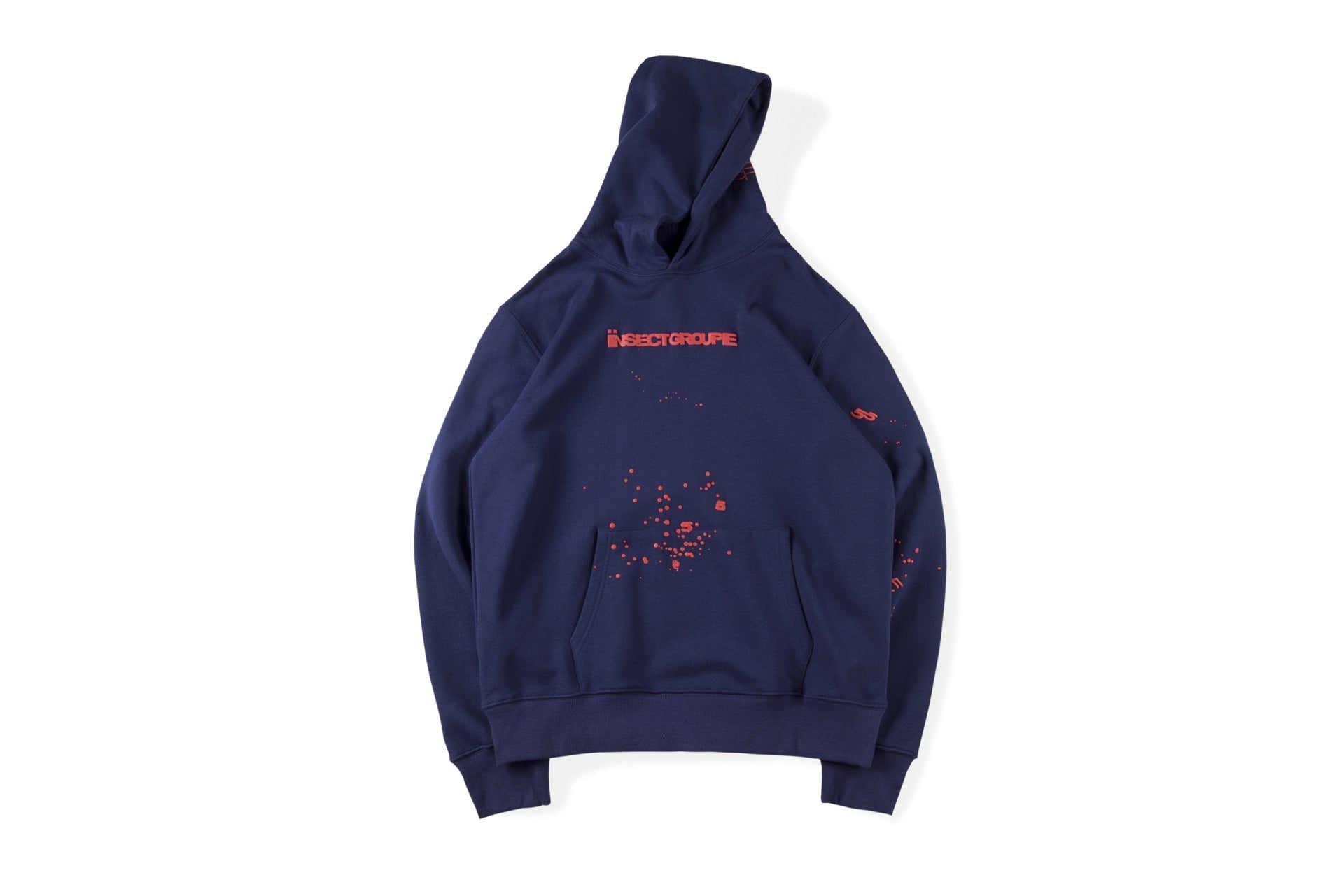 Dark Blue Orange Spider Hoodie