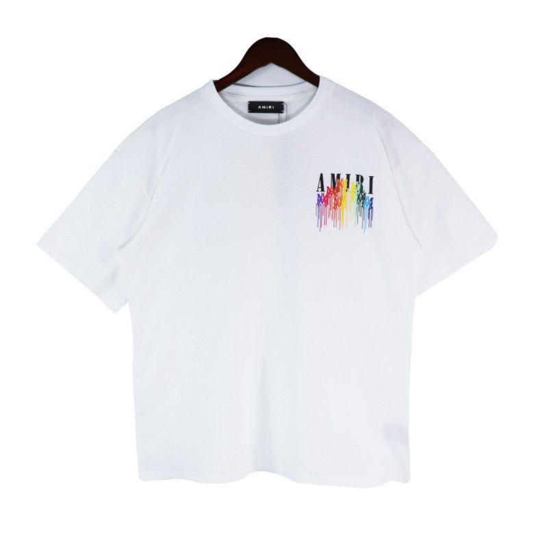 AM 'Drippin Logo' White Tee