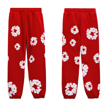 DT 'Cotton Wreath Red' Sweat Pants