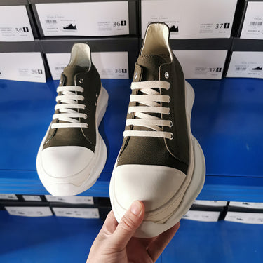 Army Green Abstract Low Sneakers