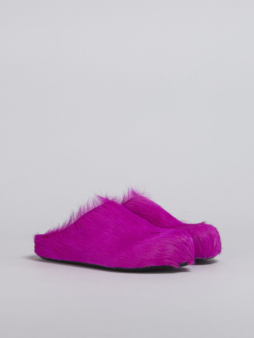 Pink Fussbett calf-hair slippers