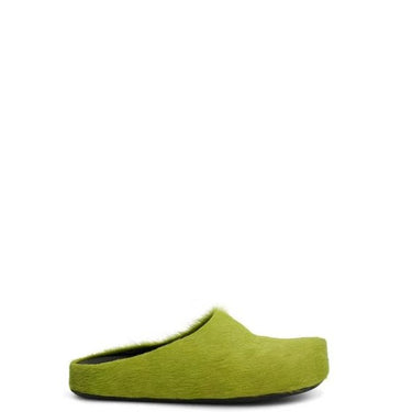 Green Fussbett calf-hair slippers