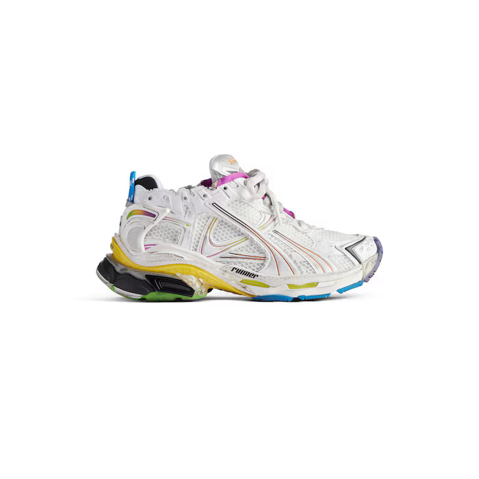 Men's Runner Gradient Sneaker in White/multicolored