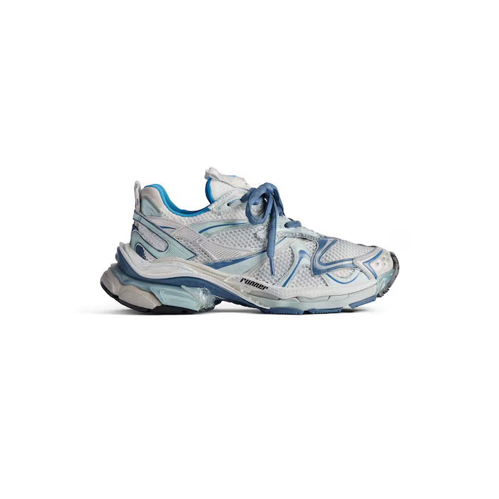 Men's Runner 2.0 Sneaker in White/blue/beige