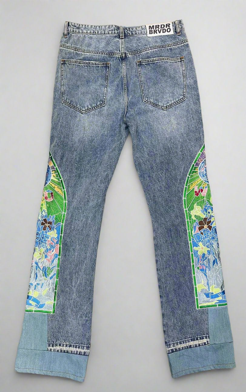 CowBoy Embroidered Denim