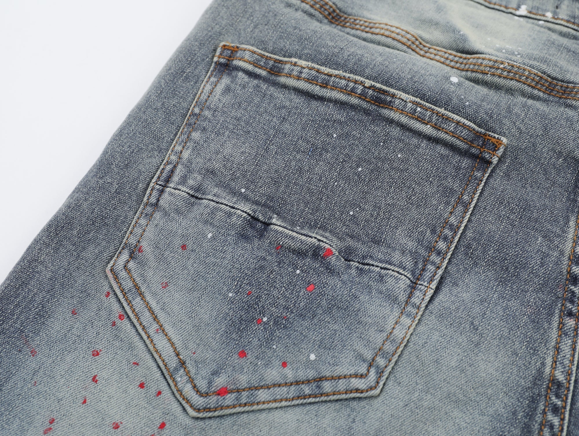 P505 Red/White dotted Jeans