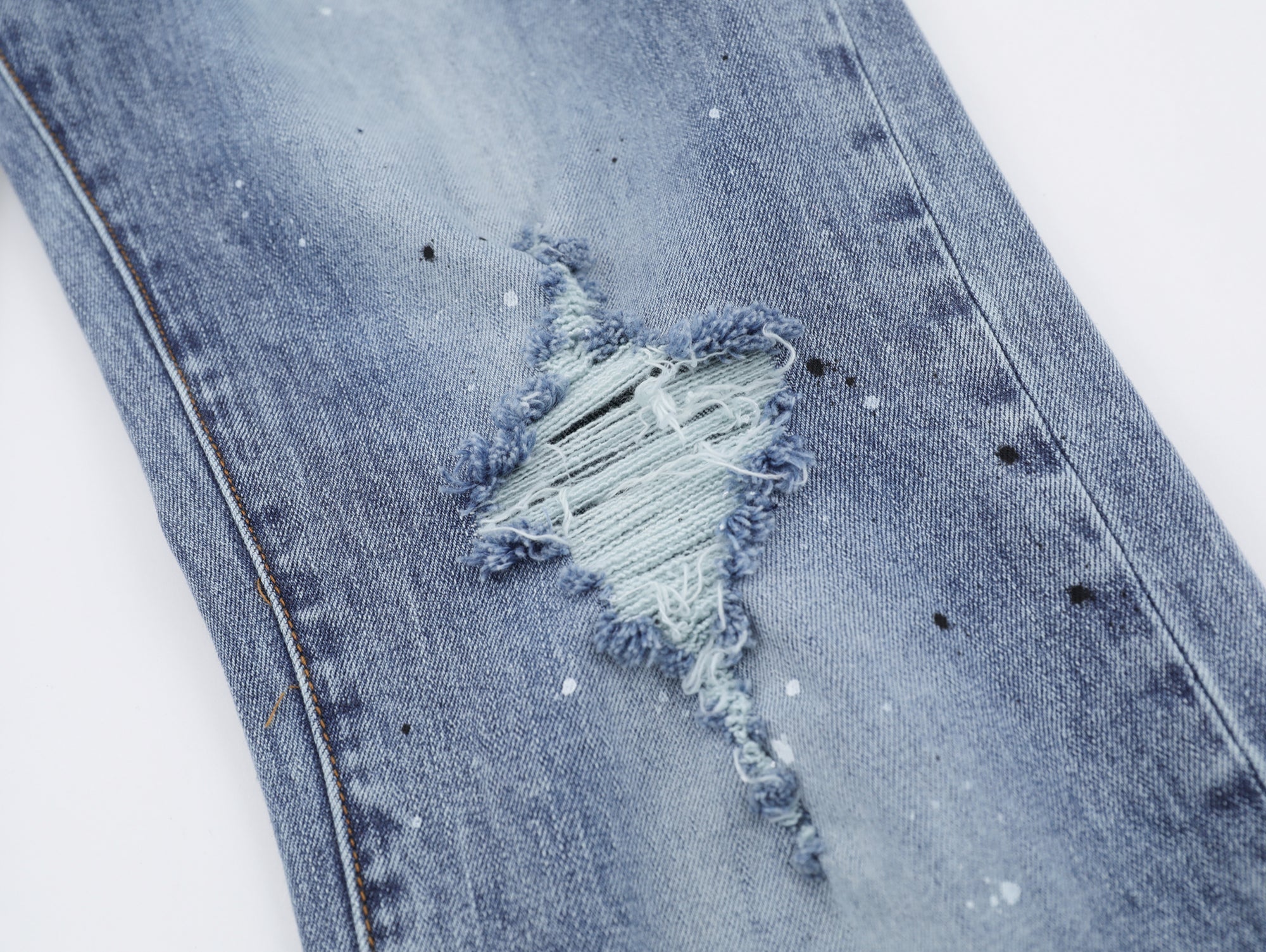 P128 Splattered Paint Jeans