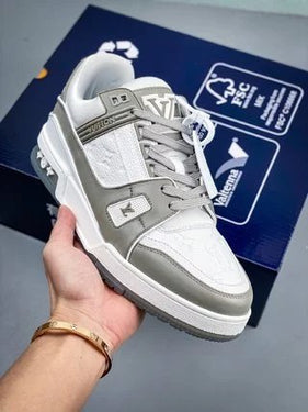 Gray and white Trainer Sneakers