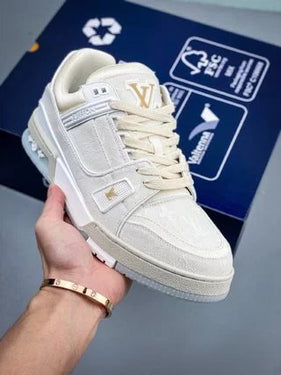 White Denim Trainer Sneaker