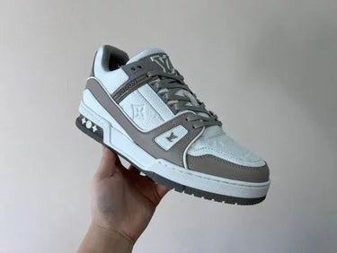 White and Gray Trainer Sneaker